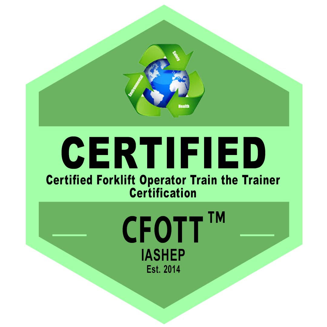 Certified Forklift Operator Train the Trainer Certification (CFOTT) badge
